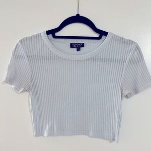 Topshop light blue crop top